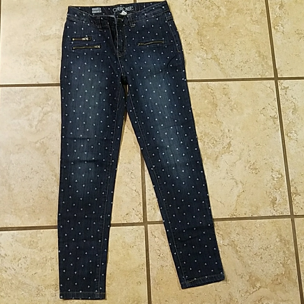 Girls sz 16 Cherokee heart skinny jeans